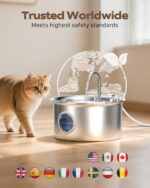 Stainless Steel Cat Water Fountain: Cat Fountain with 6 Filters + 3 Sponges - 88... - Image 10