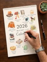 2026 Bucket List Calendar - 2026 Wall Calendar 12-Months with Illustrated Pages,... - Image 4