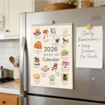 2026 Bucket List Calendar - 2026 Wall Calendar 12-Months with Illustrated Pages,... - Image 7