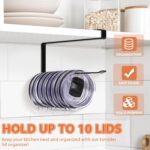 Tumbler Lid Organizer, Horizontal Tumbler Lid Storage Hook Up to 10 Lids, Space ... - Image 3