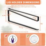 Tumbler Lid Organizer, Horizontal Tumbler Lid Storage Hook Up to 10 Lids, Space ... - Image 4