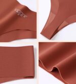 Seamless Thongs For Women V-waisted No Show Thong Seamless Panties Breathable Co... - Image 5