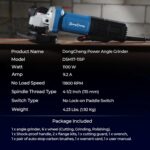 DongCheng 9.2 Amp Power Angle Grinders, 4-1/2 in., 11800RPM, Tool-Free Guard, El... - Image 10