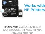 HP 64XL Black and 64XL Tri-Color Ink Cartridge 2 Pack for Printers | Works with ... - Image 3