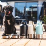 GrandTies Insulated Portable Dog Water Bottle with 2 Detachable Water Bowl Dispe... - Image 9