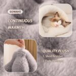 SOMAHE Cat Sleeping Bag for Indoor Cats, Faux Fur Pet Cave Bed & Burrow Nest, Re... - Image 8