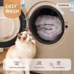 SOMAHE Cat Sleeping Bag for Indoor Cats, Faux Fur Pet Cave Bed & Burrow Nest, Re... - Image 9
