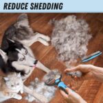 Docrok Pet Grooming Combo - Blue Deshedding Brush with Metal Comb for Detangling... - Image 6