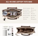 LOVEVOOK Laptop Tote Bag for Women,Leather Work Bag, Waterproof Business Teacher... - Image 5