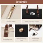 LOVEVOOK Laptop Tote Bag for Women,Leather Work Bag, Waterproof Business Teacher... - Image 7