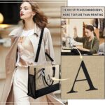 YOOLIFE Personalized Gifts for Women - Initial Jute Tote Bag & Makeup Bag, Birth... - Image 4