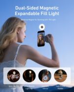 TELESIN Fun Shot Magnetic Phone Camera Grip + C03 Magnetic Selfie Light (Silver)... - Image 3