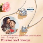ONLYLIKE Heart Pendant Necklace Gifts for Wife, Engraved 'I LOVE YOU' Gift for W... - Image 6