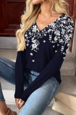 Zeagoo Women Long Sleeve Tops Dressy Casual V Neck Tshirts Basics Tee 2025 Fall ... - Image 4