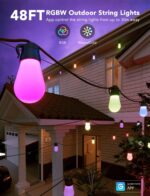 Govee Smart Outdoor String Lights H7015, 48ft RGBIC Outdoor Lights with 15 Dimma... - Image 3