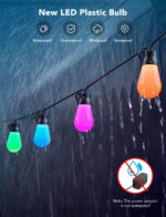 Govee Smart Outdoor String Lights H7015, 48ft RGBIC Outdoor Lights with 15 Dimma... - Image 5