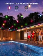 Govee Smart Outdoor String Lights H7015, 48ft RGBIC Outdoor Lights with 15 Dimma... - Image 6