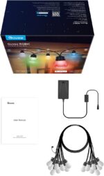 Govee Smart Outdoor String Lights H7015, 48ft RGBIC Outdoor Lights with 15 Dimma... - Image 9