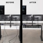 VIVO No Drill Clamp-on 36 inch Mesh Net Under Desk Cable Management Wire Organiz... - Image 6