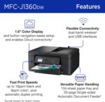 Brother Work Smart 1360 Wireless Color Inkjet All-in-One Printer with Automatic ... - Image 5