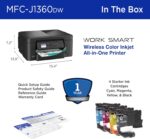 Brother Work Smart 1360 Wireless Color Inkjet All-in-One Printer with Automatic ... - Image 8