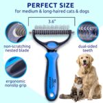 Pat Your Pet Deshedding Dog Brush For Shedding – Cat Brushes For Indoor Cats, Do... - Image 7