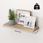 WOPITUES Wood Floating Shelves Set of 6, Shelves for Wall Decor, Farmhouse Shelf... - Image 4