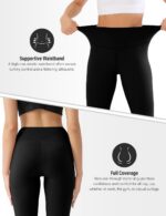High Waisted Leggings for Women Buttery Soft Tummy Control Capri Yoga Pants for ... - Image 4