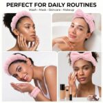 Puffy Spa Headband & Skincare Headbands for Women Makeup,Terry Cloth Towel Head ... - Image 5