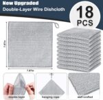 Navona 18 Pcs New Upgrade Steel Wire Dishcloth, Double-Layer Multipurpose Dishwa... - Image 3