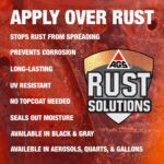 AGS RUST SOLUTIONS Rust Stop Spray Paint for Metal, 14oz Aerosol Can – Matte Bla... - Image 4