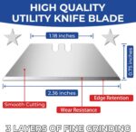 DIYSELF Utility Knife Blades 100 Pack, Box Cutter Blades Refills with Dispenser,... - Image 5