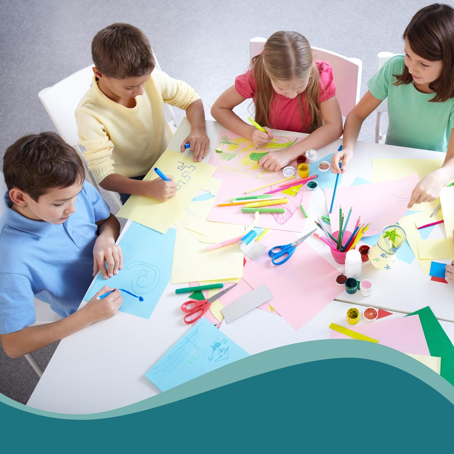 AIMI Assorted Colors Bulk for School Supplies A4 Copy Paper Construction Paper C... - Image 6