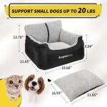 BurgeonNest Dog Car Seat for Small Dogs, Soft Pet Car Travel Home Bed Under 25 l... - Image 4