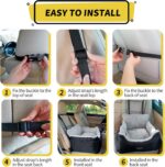 BurgeonNest Dog Car Seat for Small Dogs, Soft Pet Car Travel Home Bed Under 25 l... - Image 8