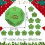 Santa Swap Gift Exchange Dice, 3 * 3in Exchange Gifts Family Game, Christmas Sto... - Image 3