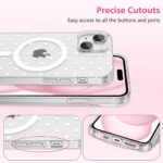 ZTOFERA Magnetic for iPhone 15 Case,Cute Polka Dot Phone Case Aesthetic Striped ... - Image 4