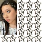 20 PCS 1.22" Star Hair Accessories - Non-Slip Metal Snap Clips and Barrettes for... - Image 2