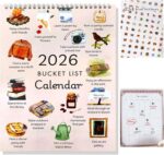 2026 Bucket List Calendar – Inspirational 12-Month Wall Calendar with Illustrate... - Image 2