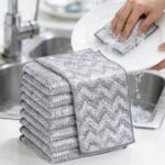 7 Pack Metal Dish Cloth, Non Scratch & Odor Steel Wool Scrubber | Reusable & Mul... - Image 2