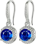 925 Sterling Silver Diamond for Women 2025 Fashion Dangle Earrings Encrusted Ear... - Image 2