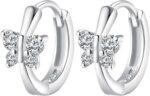 925 Sterling Silver Earrings for Women Diamond/Bow Earrings Jewelry Birthday Wed... - Image 2