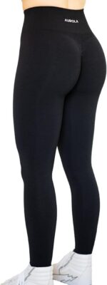AUROLA Workout Leggings for Women Seamless Scrunch Tights Tummy Control Gym Fitn... - Image 2