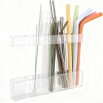 Acrylic Straw Holder for Cabinet Door - Child-Safe Organizer & Dispenser with Sm... - Image 2