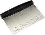 Amazon Basics Multi-Purpose Bench Scraper, Stainless Steel Dough Cutter with Mea... - Image 2
