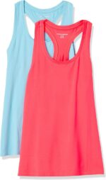 Amazon Essentials Women's Active Quick Dry Tech Stretch Racerback Scoop Neck Tan... - Image 2