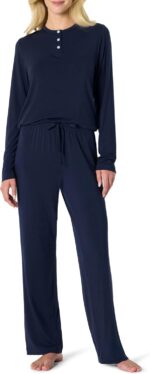 Amazon Essentials x Sofia Grainge Women's Long Sleeve Henley Pajama Set - Image 2