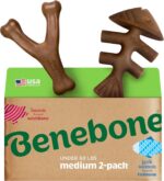Benebone 2-pack Fishbone/Wishbone Durable Dog Chew Toys, Real Fish, Real Bacon, ... - Image 2