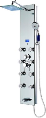 Blue Ocean 52" Aluminum SPA392M Shower Panel Tower System with Rainfall Shower H... - Image 2