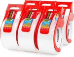 CHUANGSEED 6-Pack Clear Packing Tape with Dispenser -2.7mil x 1.88" x 55Y Heavy ... - Image 2